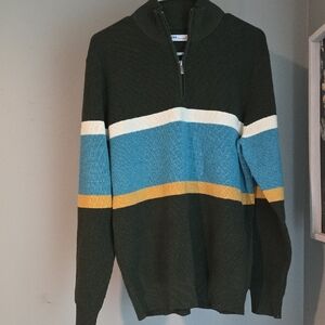 🆕️ Sonoma Quarter Zip Sweater in Green and Blue NWOT